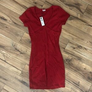 Red Short Sleeved Dress